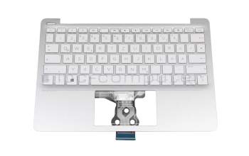 NSK-XA2SQ original HP keyboard incl. topcase DE (german) white/silver