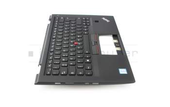 NSK-Z82BW 0G original Lenovo keyboard incl. topcase DE (german) black/black with backlight and mouse-stick