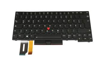 PK131J5B11 original Lenovo keyboard DE (german) black/black with backlight and mouse-stick