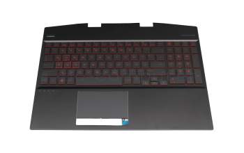 PK132JZ2A10 original HP keyboard incl. topcase DE (german) black/black with backlight