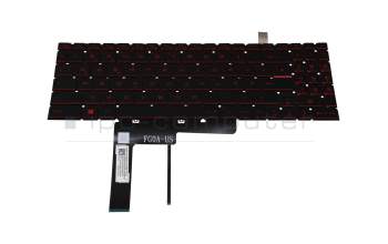 S1N-3EDE2 73-D10 original MSI keyboard DE (german) black with backlight (Backlight red)