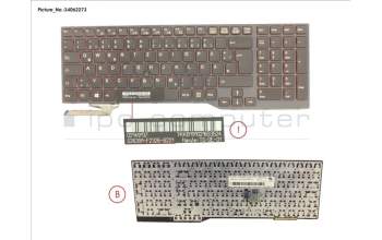 Fujitsu S26391-F2326-B221 KEYBOARD BLACK W/ TS GERMAN