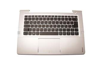 SN20K82296 original Lenovo keyboard incl. topcase DE (german) black/silver with backlight silver edge