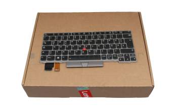 SN7394BL1 original Lenovo keyboard DE (german) black/silver with backlight and mouse-stick