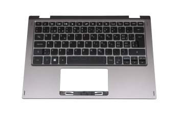 V164166B1 SW original Acer keyboard incl. topcase CH (swiss) black/grey