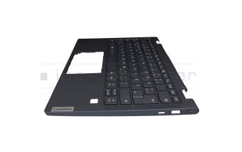 V172320HK1-GR original Lenovo keyboard incl. topcase DE (german) blue/blue with backlight (Abyss Blue)