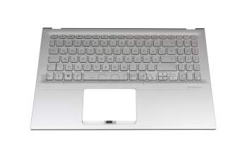 V182562U original Sunrex keyboard incl. topcase DE (german) silver/silver with backlight