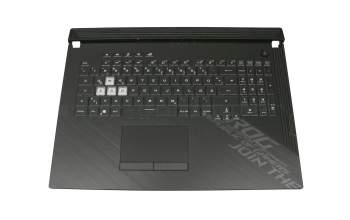 V185026JE1 original Asus keyboard incl. topcase DE (german) black/black with backlight