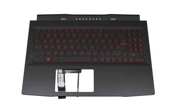 V203222FK2 original Sunrex keyboard incl. topcase DE (german) black/red/black with backlight