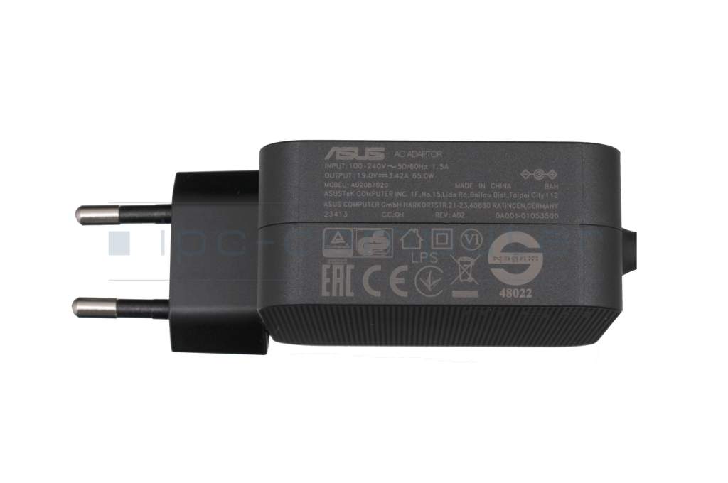 AC-adapter 65 Watt EU wallplug normal original for Asus VivoBook 15 X507UF  
