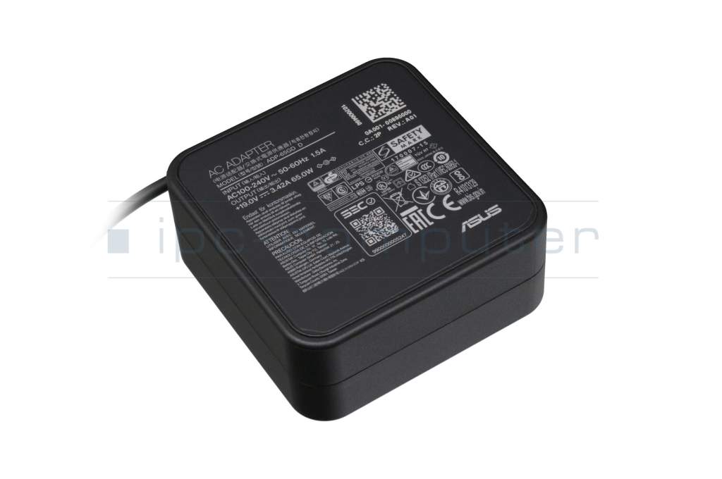 AC-adapter 65 Watt EU wallplug normal original for Asus ZenBook 13 UX334FLC  