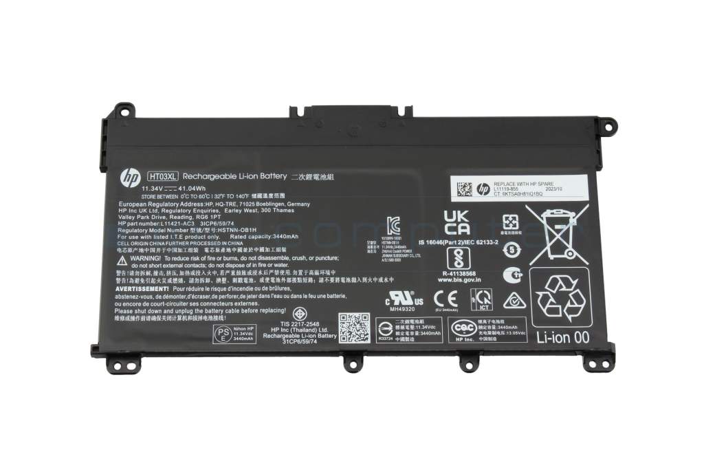 Battery 41.04Wh original HT03XL suitable for HP 15s-fq5000