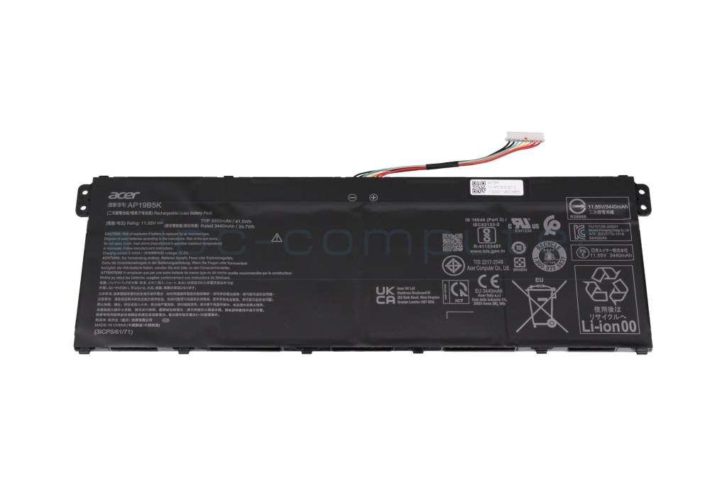 Battery 41Wh original 11.55V Type AP19B5K suitable for Acer