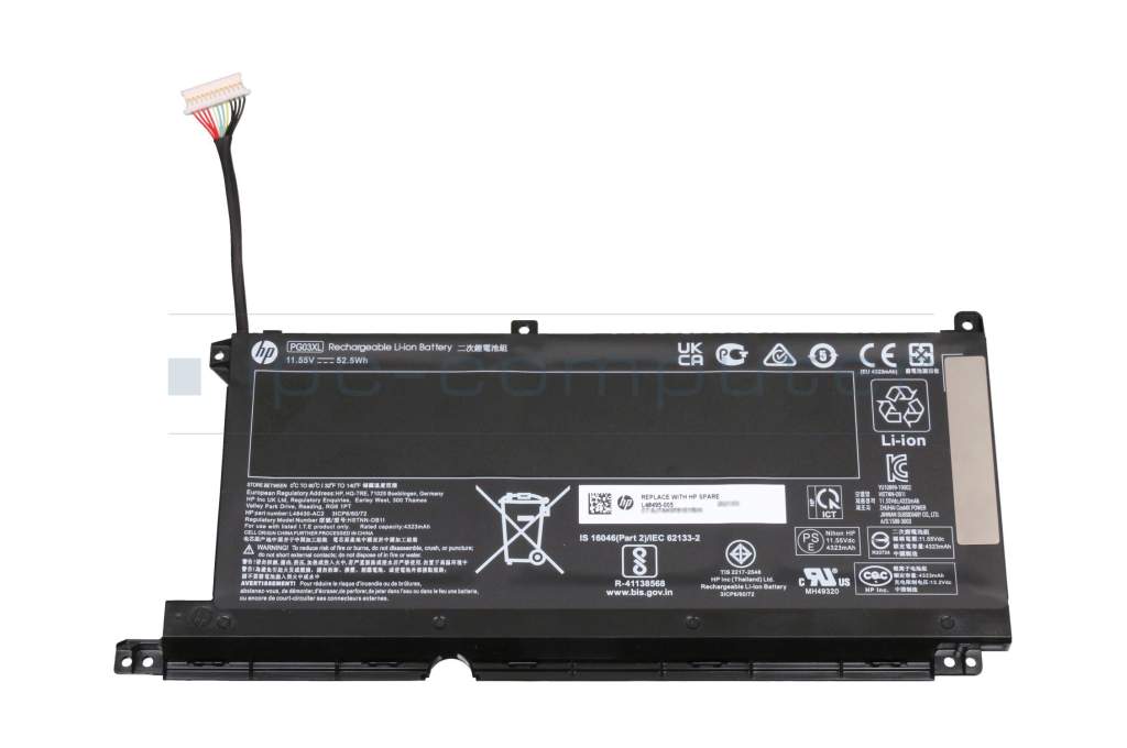 Battery 52.5Wh original suitable for HP Pavilion Gaming 15-dk0000