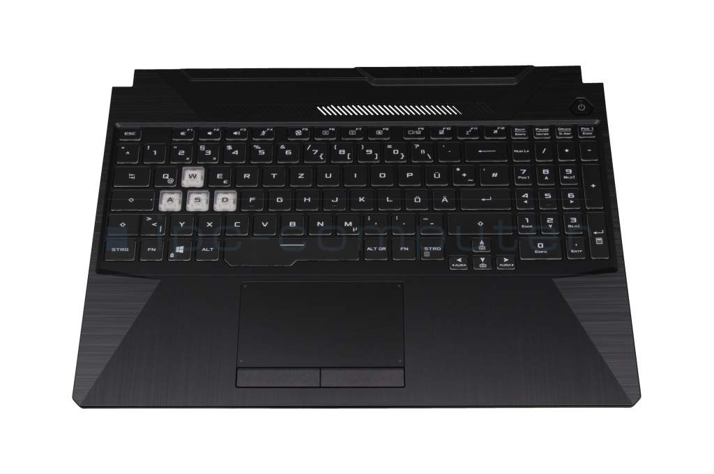 Keyboard incl. topcase DE (german) black/transparent/black with