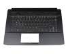 025.901I0.0001 original Acer keyboard incl. topcase DE (german) black/transparent/black with backlight