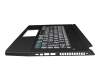 025.901I0.0001 original Acer keyboard incl. topcase DE (german) black/transparent/black with backlight