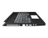 025.901I1.0001 original Acer keyboard incl. topcase DE (german) black/transparent/black with backlight