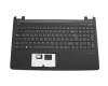 0KN0-1B1GE51 original Medion keyboard incl. topcase DE (german) black/black incl. red WASD arrows