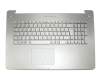 0KN0-N43SF13 original Protek keyboard incl. topcase SF (swiss-french) silver/silver with backlight