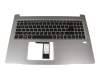0KN1-232GE12 original Acer keyboard incl. topcase DE (german) black/silver with backlight