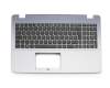 0KN1-261GE11 original Pegatron keyboard incl. topcase DE (german) black/silver