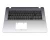 0KN1-2R1GE12 original Pega keyboard incl. topcase DE (german) black/silver with backlight