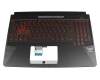 0KN1-5J1GE21 original Pega keyboard incl. topcase DE (german) black/black with backlight