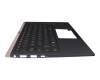 0KN1-5Z1GE13 original Pegatron keyboard incl. topcase DE (german) black/blue with backlight