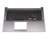 0KN1-AU3GE12 original Pega keyboard incl. topcase DE (german) black/grey with backlight