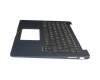 0KNB0-2627GE00 original Asus keyboard incl. topcase DE (german) black/blue with backlight