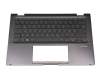 0KNB0-262VGE00 original Asus keyboard incl. topcase DE (german) grey/grey with backlight (Gun Metal Grey)