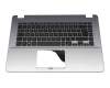 0KNB0-4129GE00 original Asus keyboard incl. topcase DE (german) black/silver