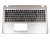 0KNB0-610TGE00 original Asus keyboard incl. topcase DE (german) black/silver for ODD slots