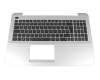 0KNB0-6113GE00 original Asus keyboard incl. topcase DE (german) black/silver