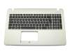 0KNB0-6706GE00 original Asus keyboard incl. topcase DE (german) black/gold including ODD bracket