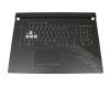 0KNR0-6813GE00 original Asus keyboard incl. topcase DE (german) black/black with backlight