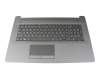 L22750-BG1 original HP keyboard incl. topcase SF (swiss-french) black/black (with TP/DVD, “black brushed” surface texture)