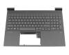 M75757-041 original HP keyboard incl. topcase DE (german) black/black with backlight