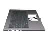 102-016M2LHC04 original Acer keyboard incl. topcase DE (german) silver/silver with backlight