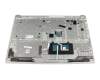 12209917 original Lenovo keyboard incl. topcase FR (french) grey/silver with backlight