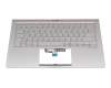 13N1-60A0H31 original Asus keyboard incl. topcase DE (german) silver/silver with backlight