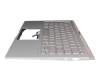 13N1-60A0H31 original Asus keyboard incl. topcase DE (german) silver/silver with backlight