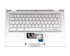 13N1-7EA0231 original Asus keyboard incl. topcase DE (german) silver/silver with backlight