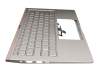 13N1-94A0A11 original Asus keyboard incl. topcase DE (german) silver/silver with backlight