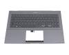 13NB0RX2AM0301 original Asus keyboard incl. topcase DE (german) grey/grey with backlight