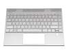 14167/1042912 original HP keyboard incl. topcase DE (german) silver/black