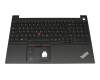 14354467 original Lenovo keyboard incl. topcase DE (german) black/black with backlight and mouse-stick