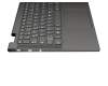 14494218 original Lenovo keyboard incl. topcase DE (german) grey/grey with backlight