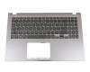 1KAHZZ+004G original Asus keyboard incl. topcase GR (greek) black/grey